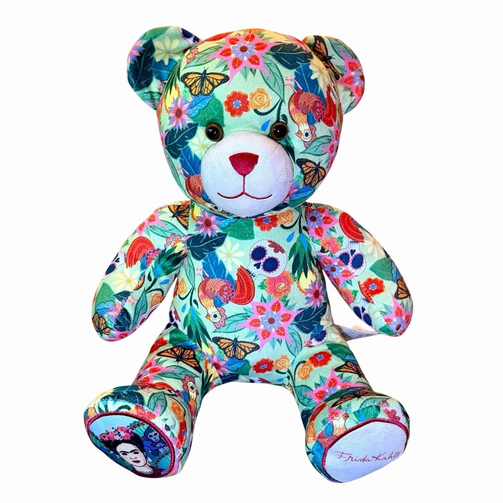 Build-A-Bear Frida Kahlo Floral Sugar Skull Butterfly Artist Tribute Plush Bear